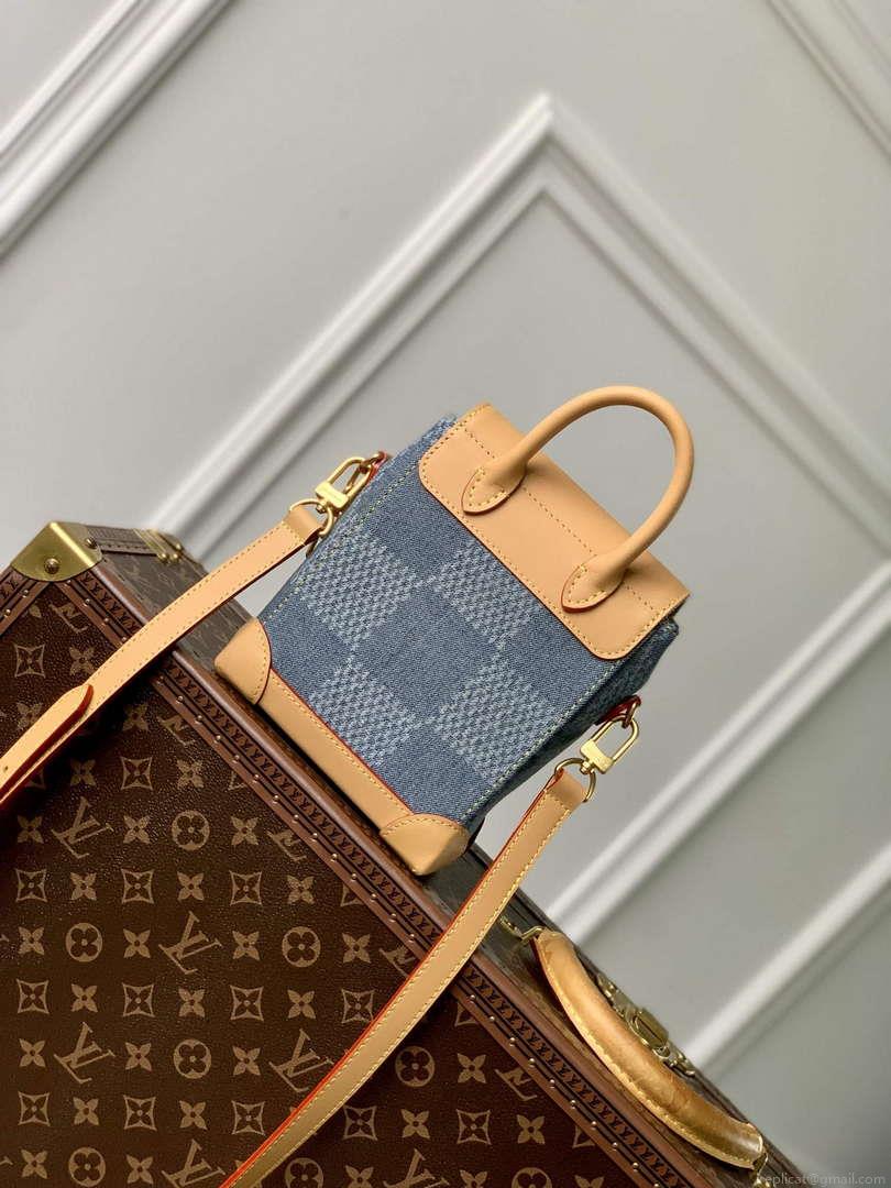 LV N40751 Louis Vuitton Nano Steamer Small City Bag Blue