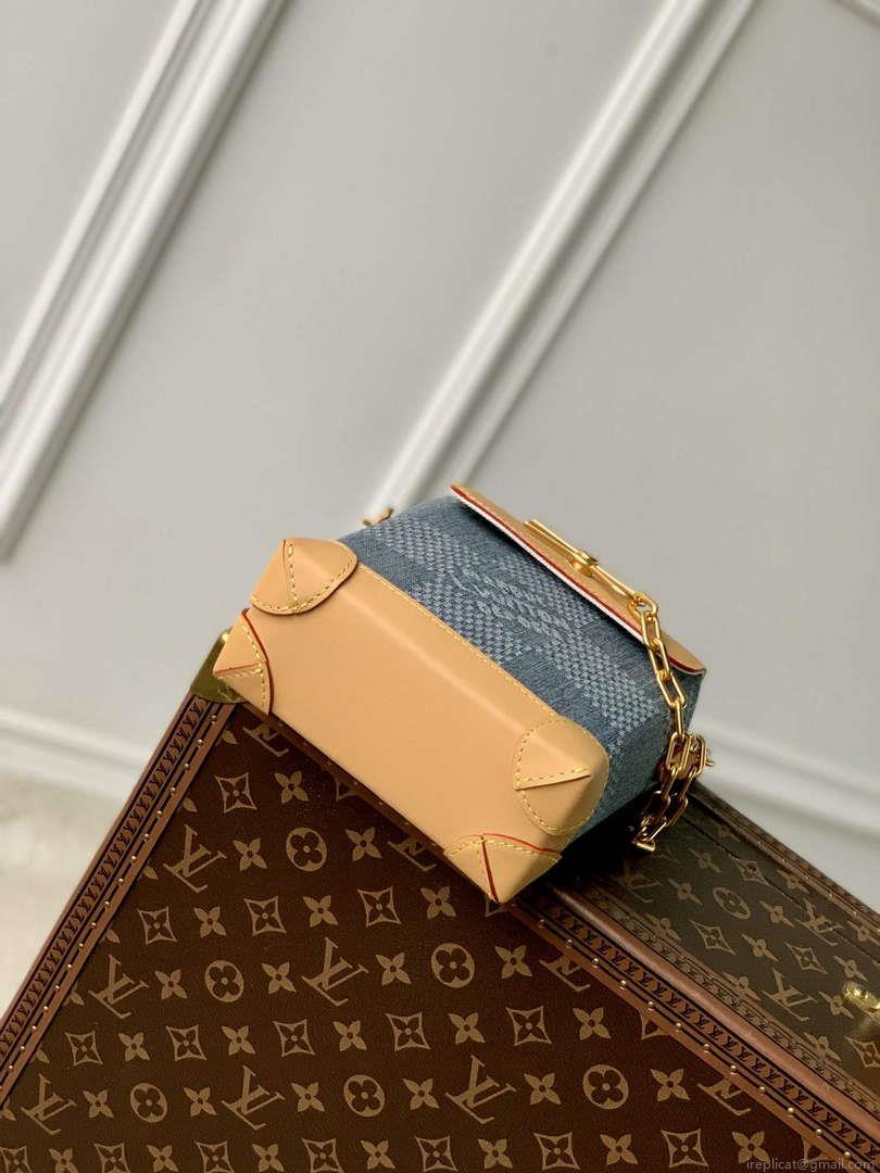 LV N40751 Louis Vuitton Nano Steamer Small City Bag Blue