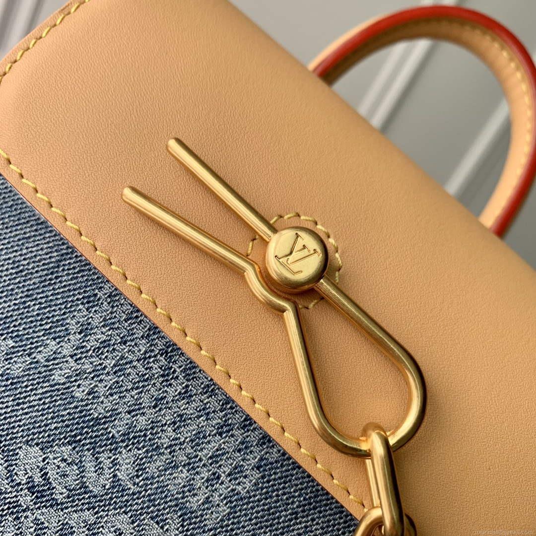 LV N40751 Louis Vuitton Nano Steamer Small City Bag Blue