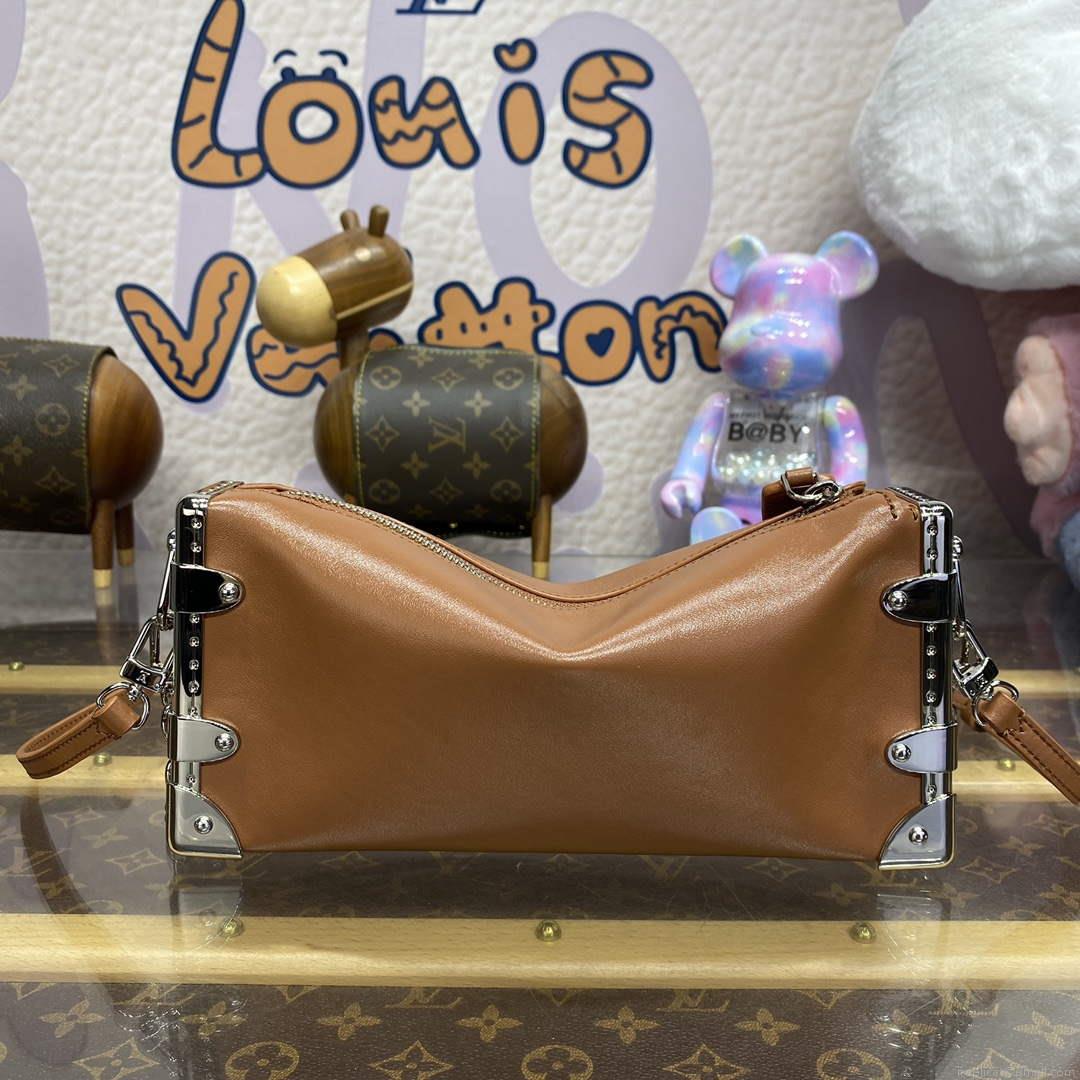 LV M25445 Louis Vuitton Slim Trunk Bag Brown