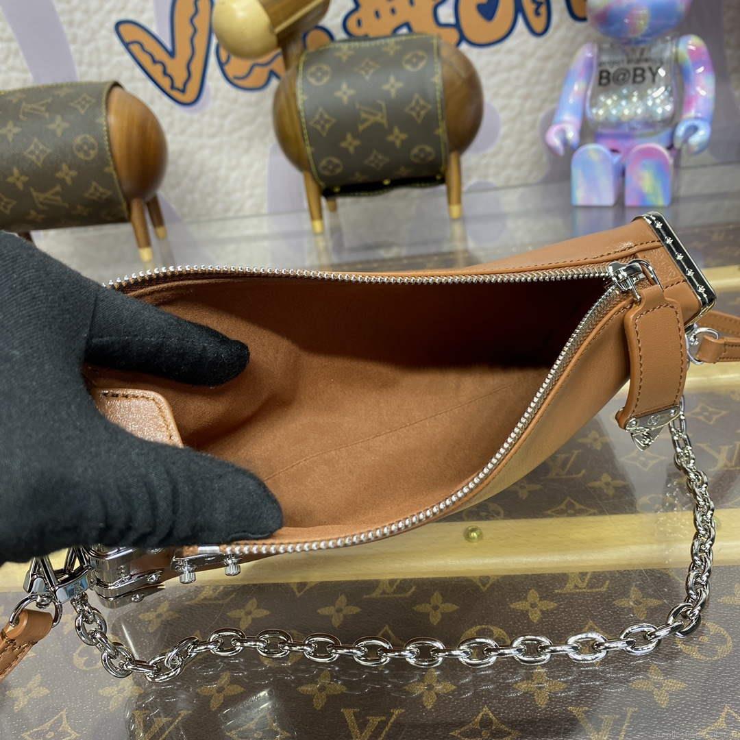 LV M25445 Louis Vuitton Slim Trunk Bag Brown