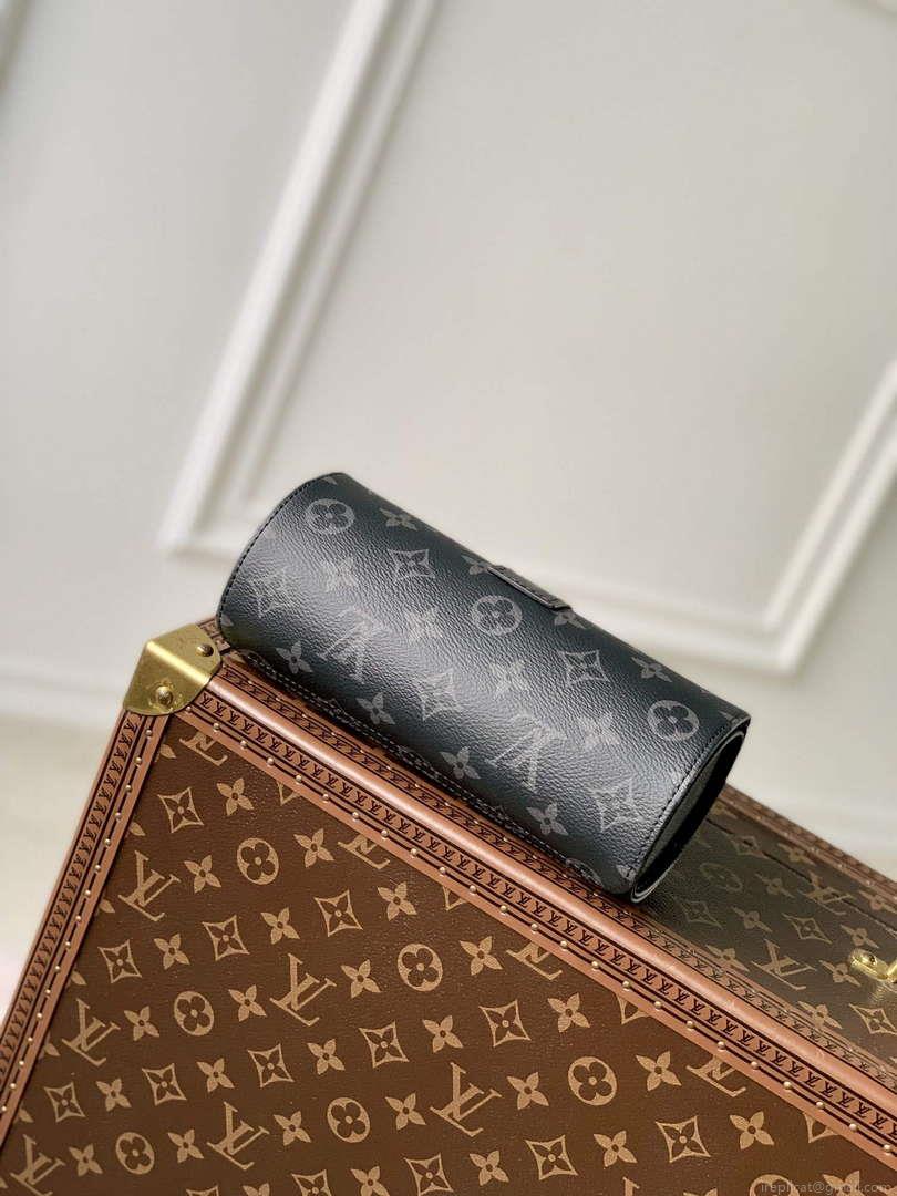LV M10145 Louis Vuitton Etui Bijoux Jewellery Case Black Monogram coated canvas