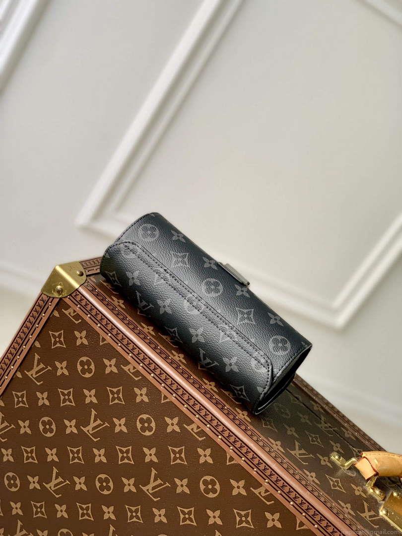 LV M10145 Louis Vuitton Etui Bijoux Jewellery Case Black Monogram coated canvas