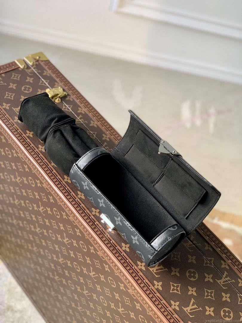 LV M10145 Louis Vuitton Etui Bijoux Jewellery Case Black Monogram coated canvas