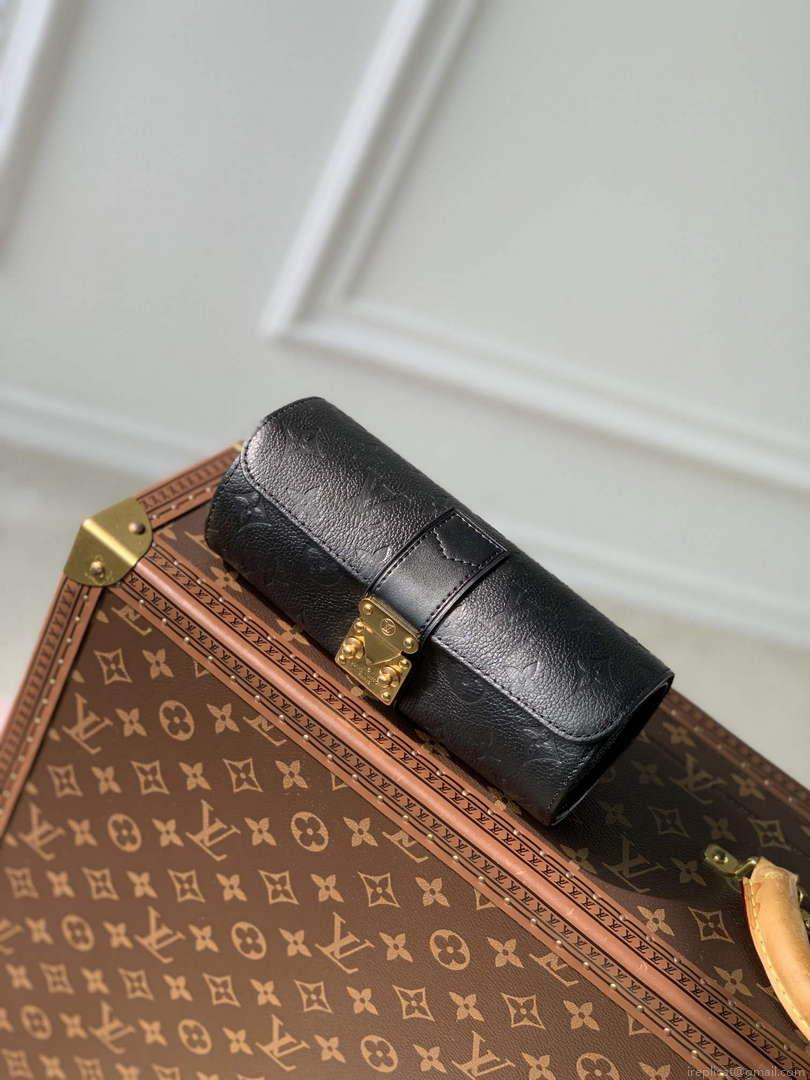LV M10145 Louis Vuitton Etui Bijoux Jewellery Case Black Leather