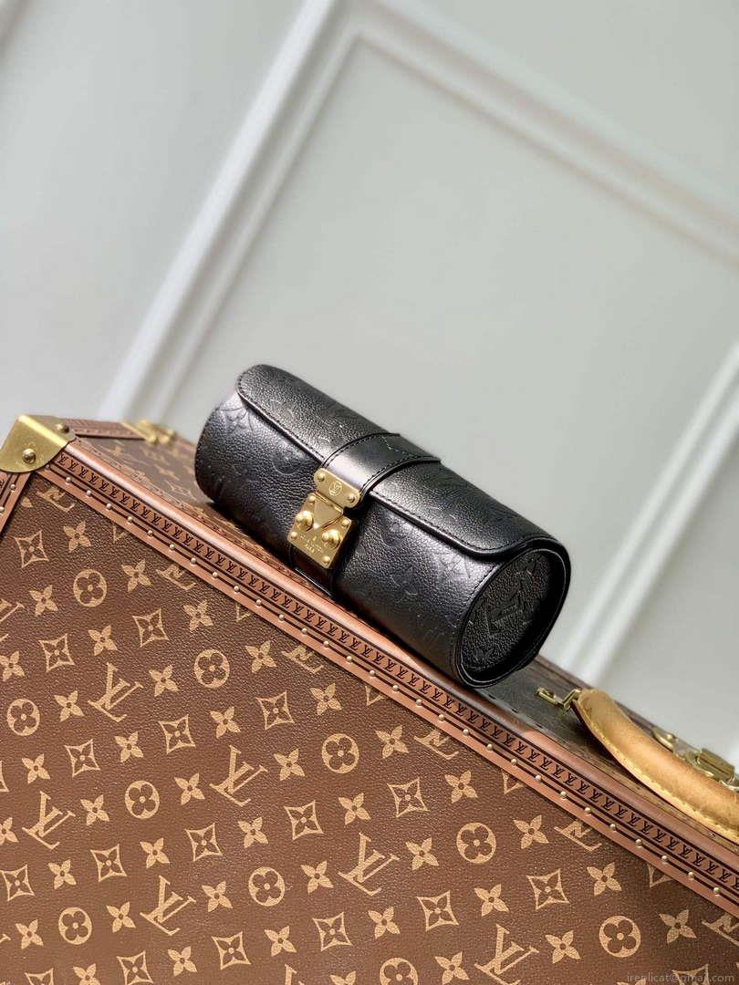 LV M10145 Louis Vuitton Etui Bijoux Jewellery Case Black Leather