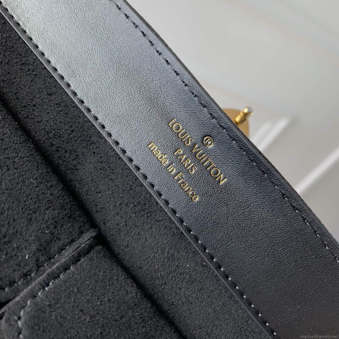LV M10145 Louis Vuitton Etui Bijoux Jewellery Case Black Leather