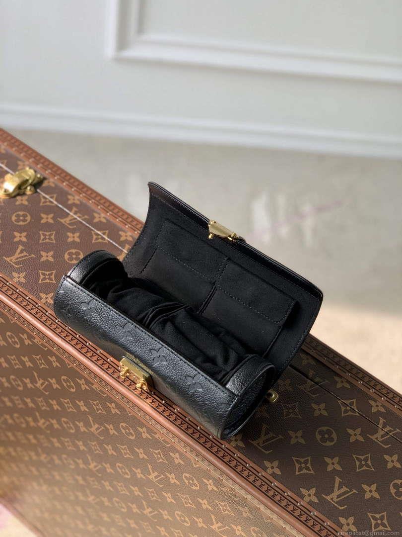 LV M10145 Louis Vuitton Etui Bijoux Jewellery Case Black Leather