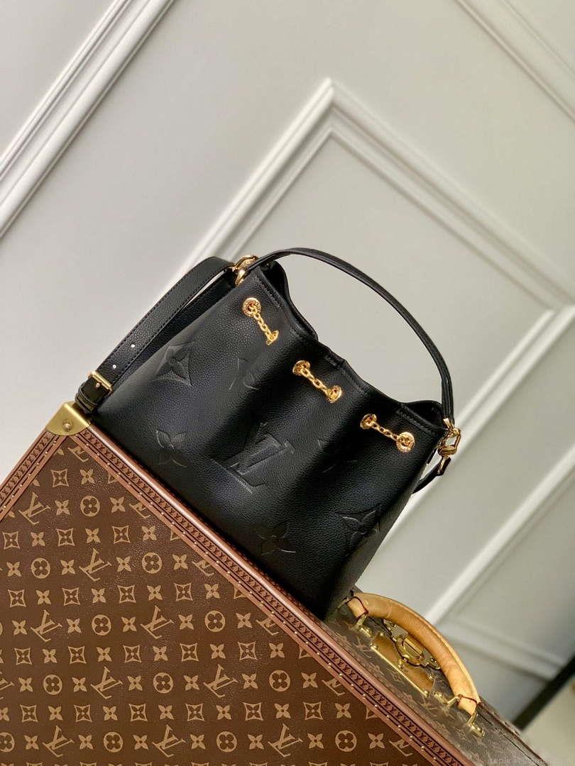 LV M47209 Louis Vuitton LV Bundle Bag Monogram Empreinte Leather Black