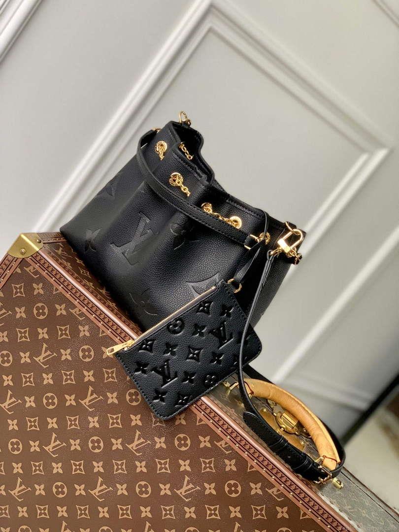 LV M47209 Louis Vuitton LV Bundle Bag Monogram Empreinte Leather Black
