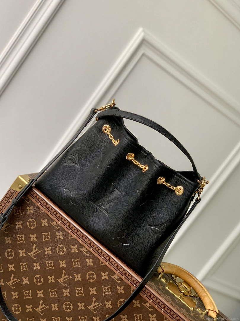LV M47209 Louis Vuitton LV Bundle Bag Monogram Empreinte Leather Black
