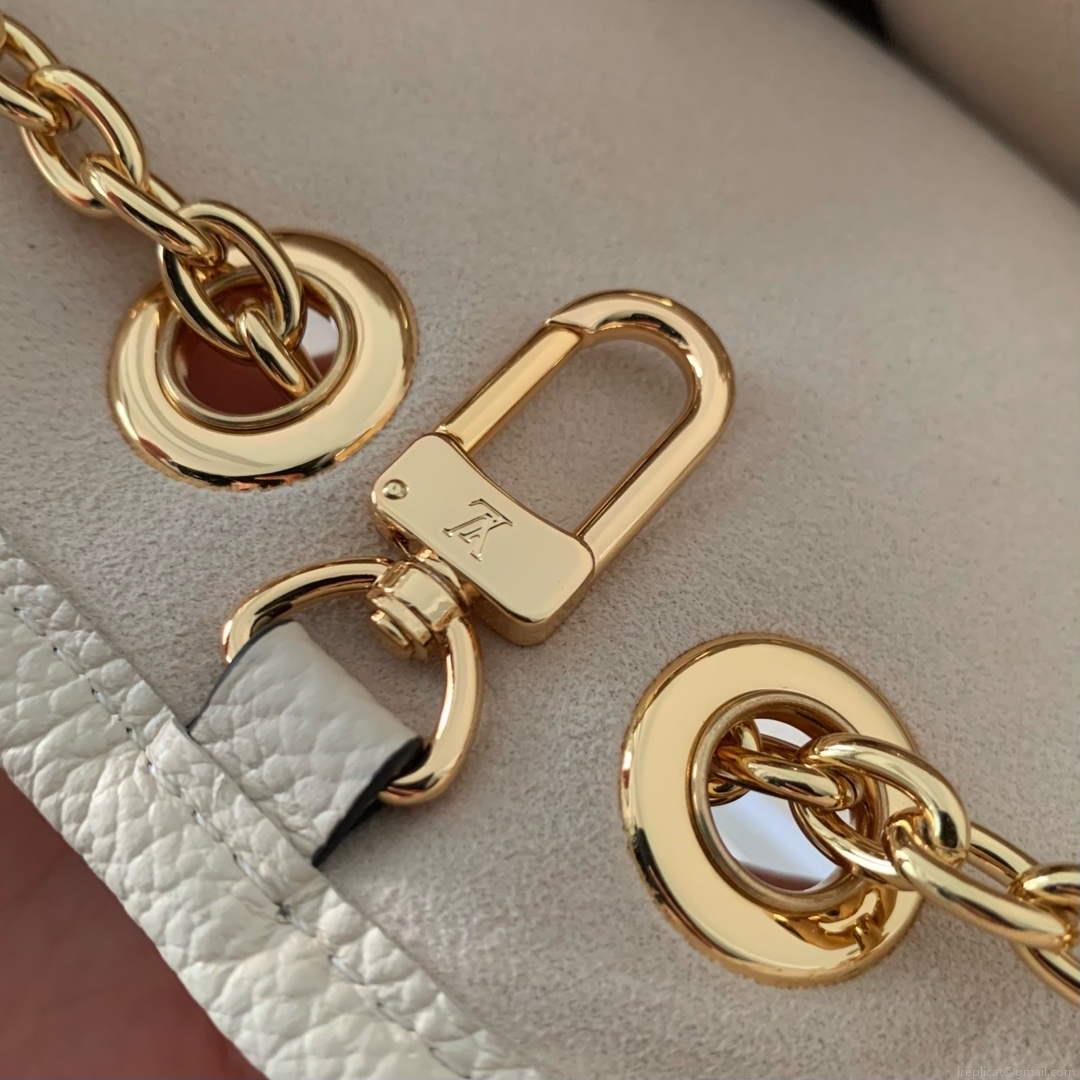 LV M47209 Louis Vuitton LV Bundle Bag Monogram Empreinte Leather Off-white