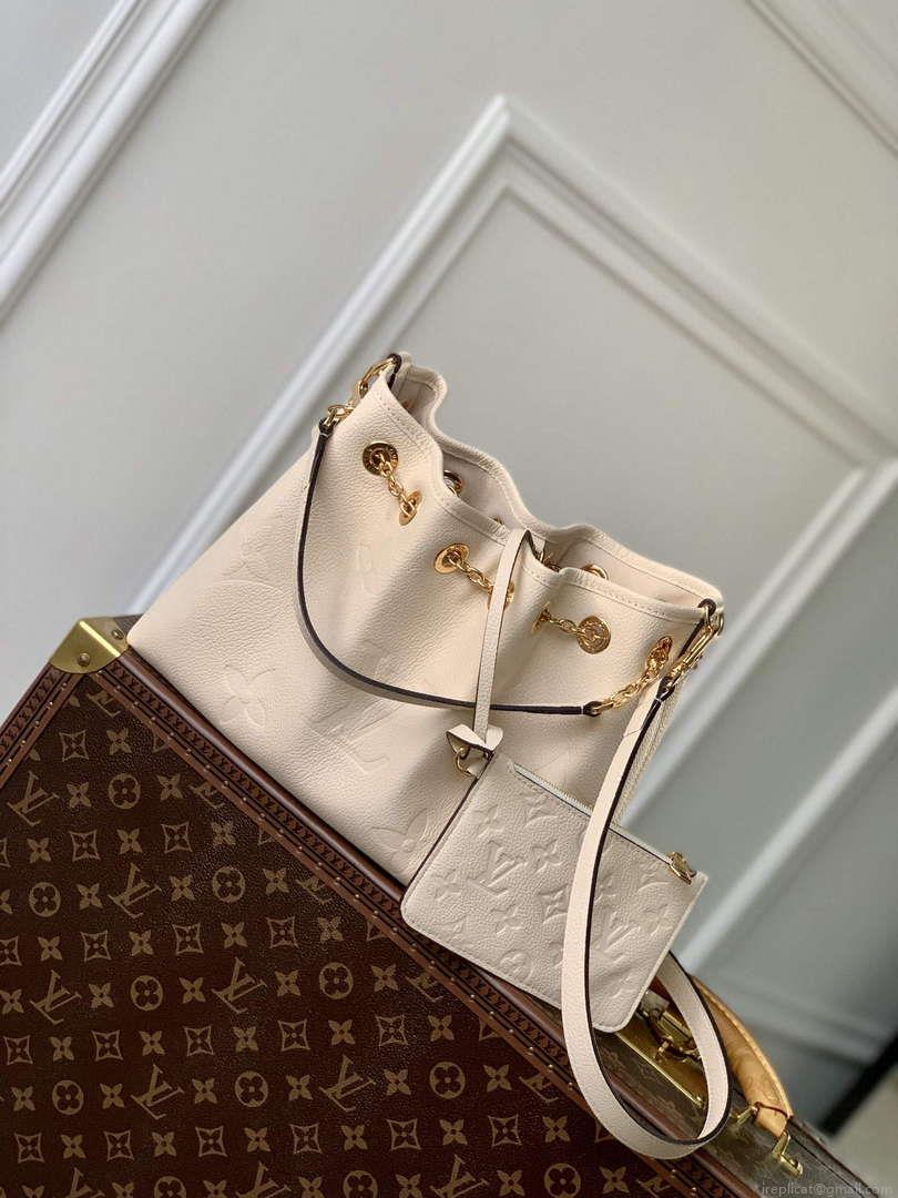 LV M47209 Louis Vuitton LV Bundle Bag Monogram Empreinte Leather Off-white