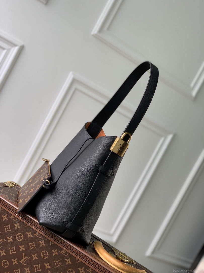 LV M25352 Louis Vuitton Low Key Hobo PM Bag Black
