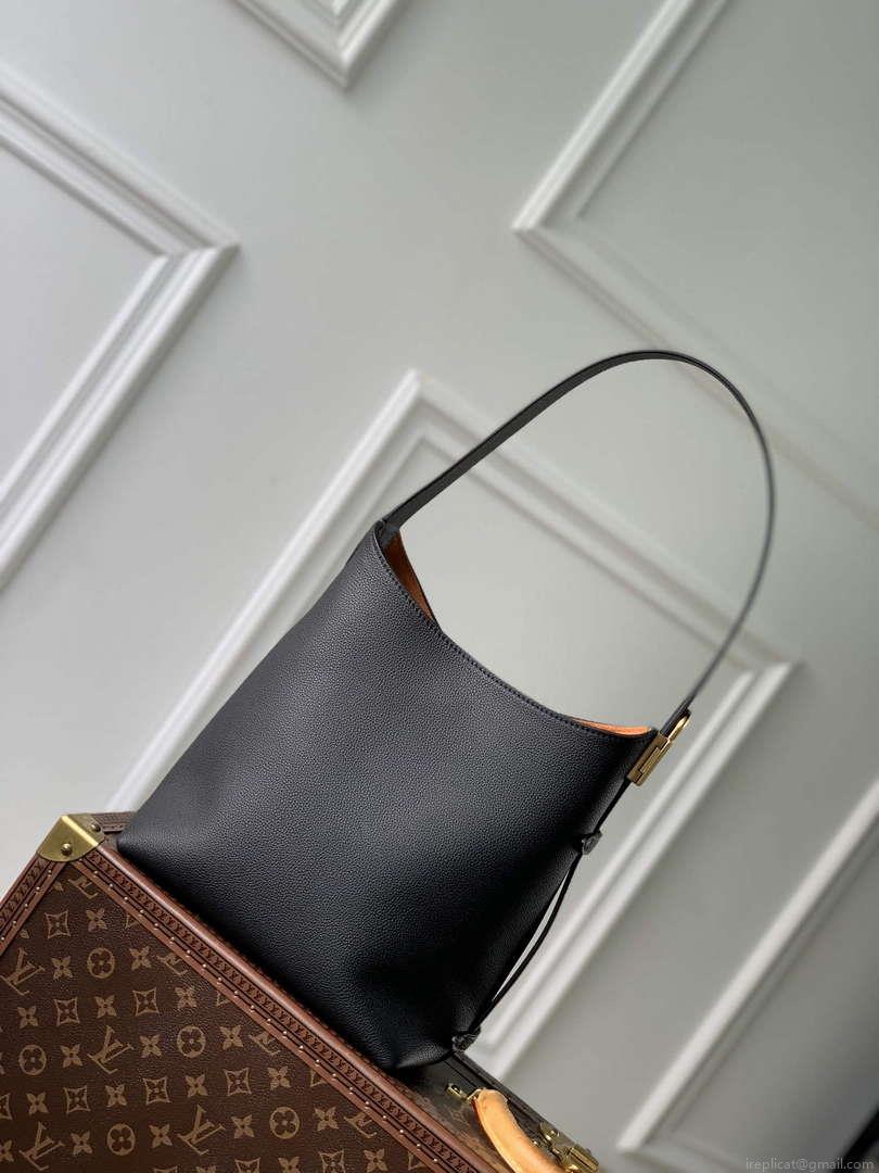 LV M25352 Louis Vuitton Low Key Hobo PM Bag Black