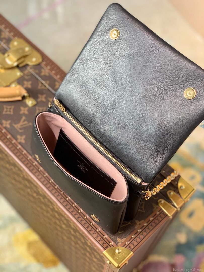LV M80742 Louis Vuitton Pochette Coussin Other Leather Bag Black