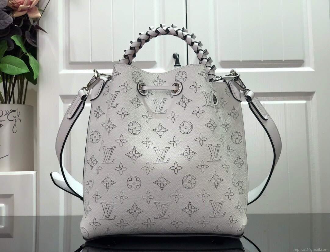 LV M58483 Louis Vuitton Muria Mahina Bucket Bag Snow White