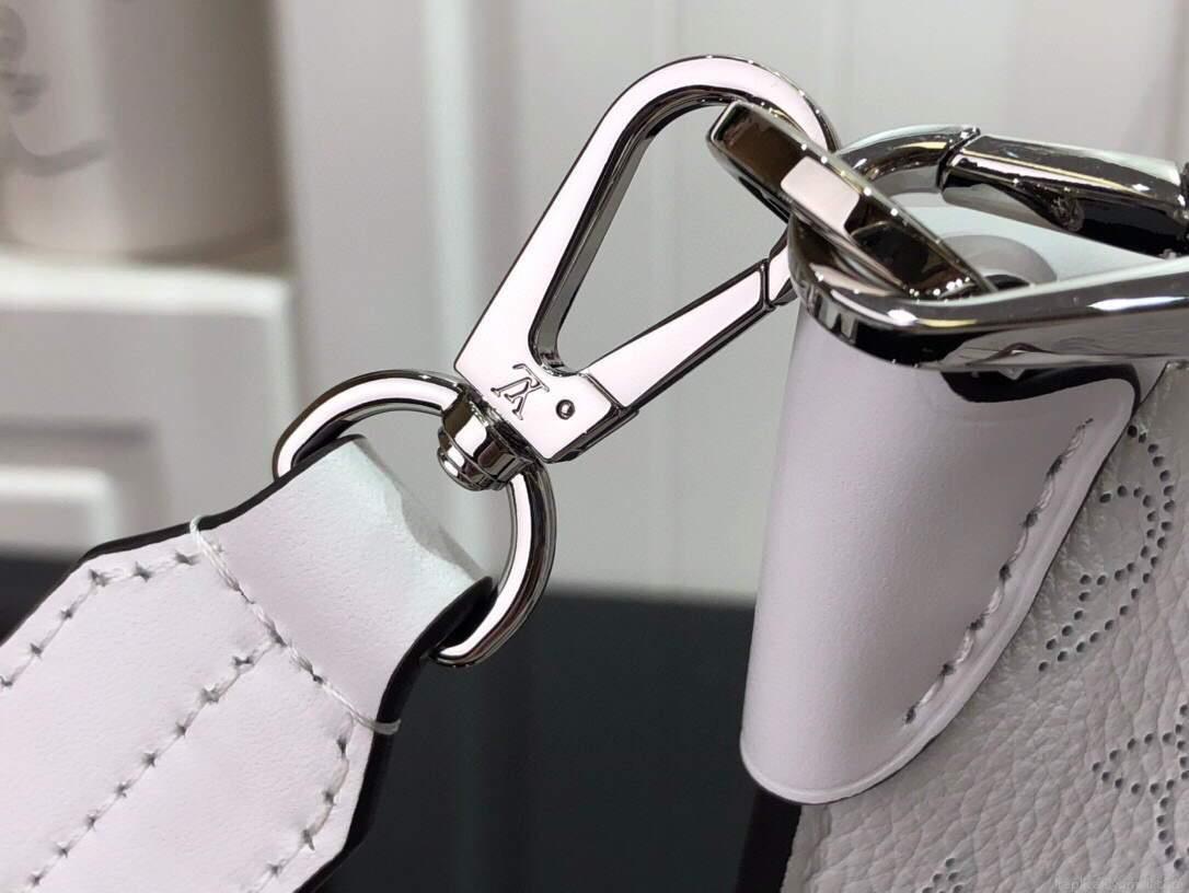 LV M58483 Louis Vuitton Muria Mahina Bucket Bag Snow White