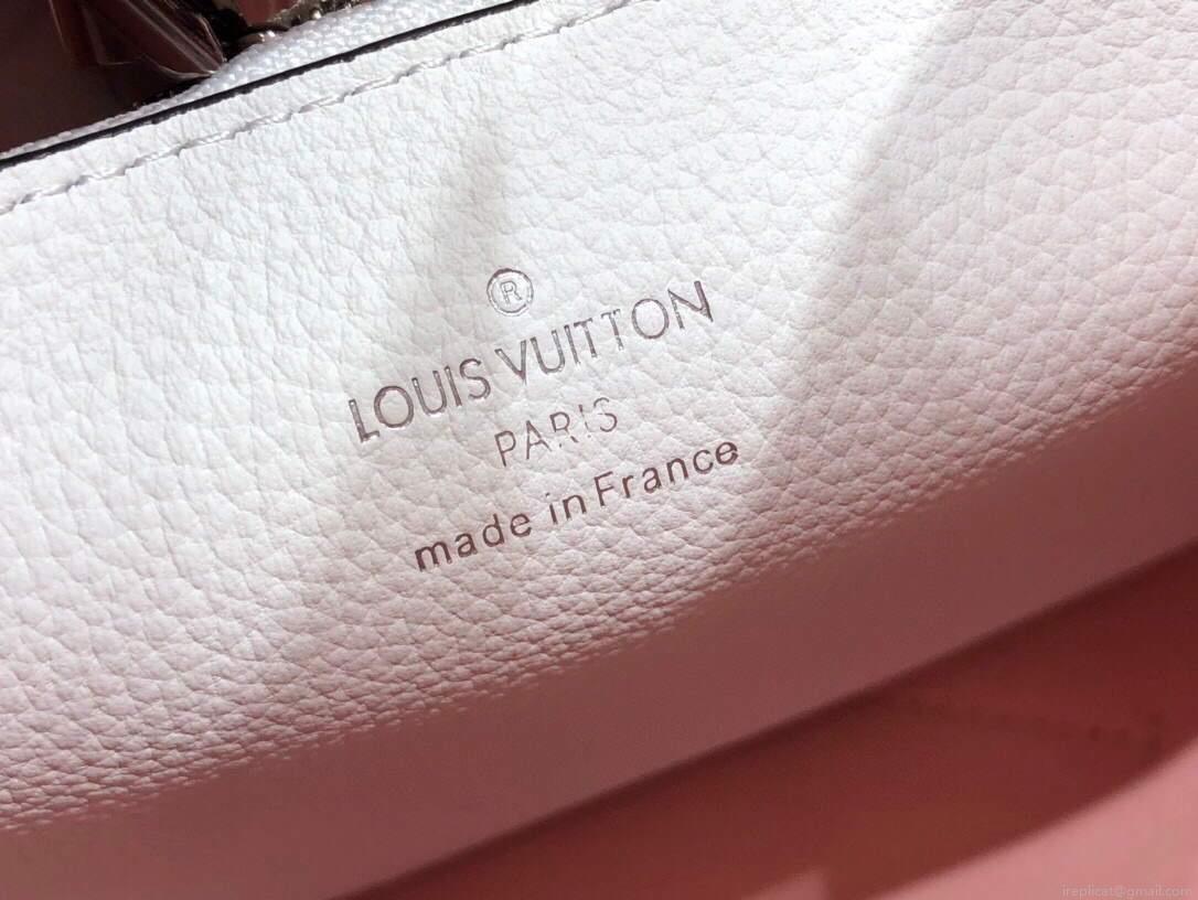 LV M58483 Louis Vuitton Muria Mahina Bucket Bag Snow White