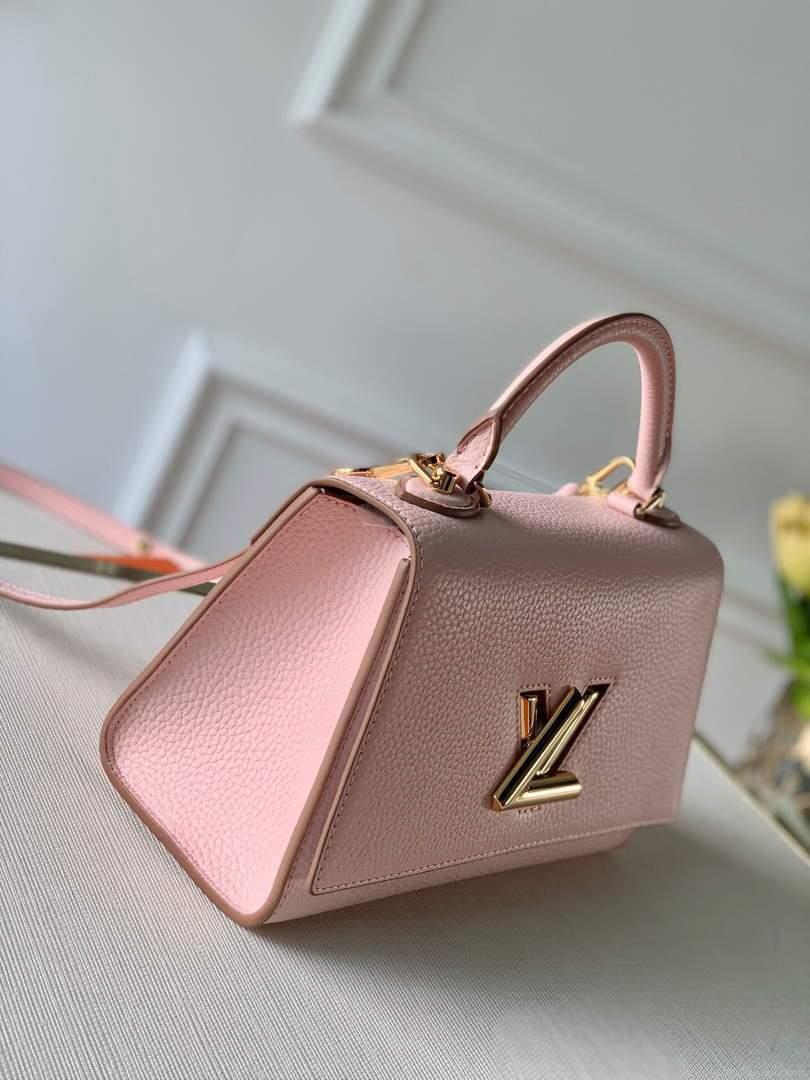 LV M57214 Louis Vuitton Twist One Handle PM Bag M57897 Greige