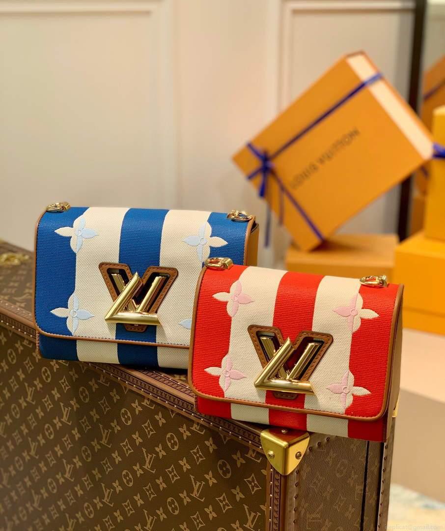 LV M57659 Louis Vuitton M57722 twist MM Other Leathers Shoulder Bag Blue