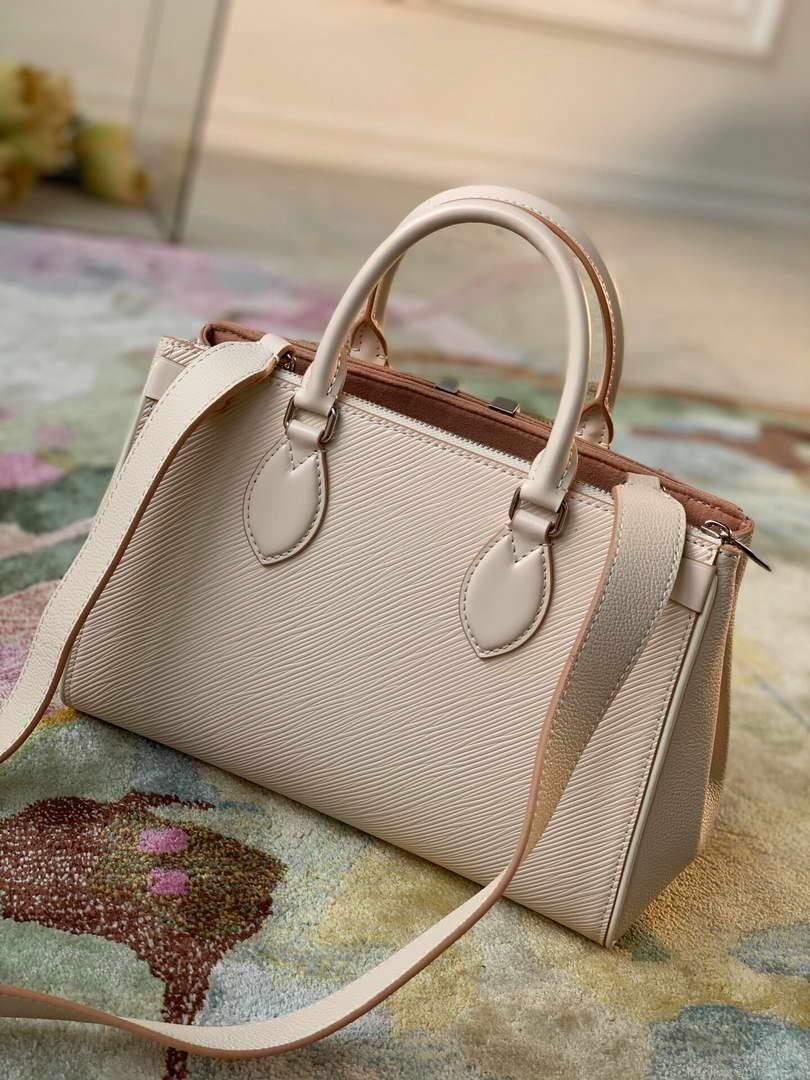 LV M57681 Louis Vuitton Grenelle Tote PM M57680 Quartz White
