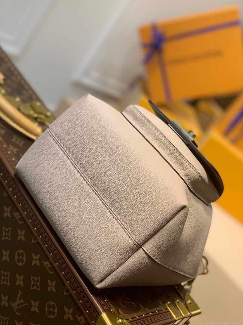 LV M57688 Louis Vuitton Lockme Bucket Bag M57687 M57689 Greige