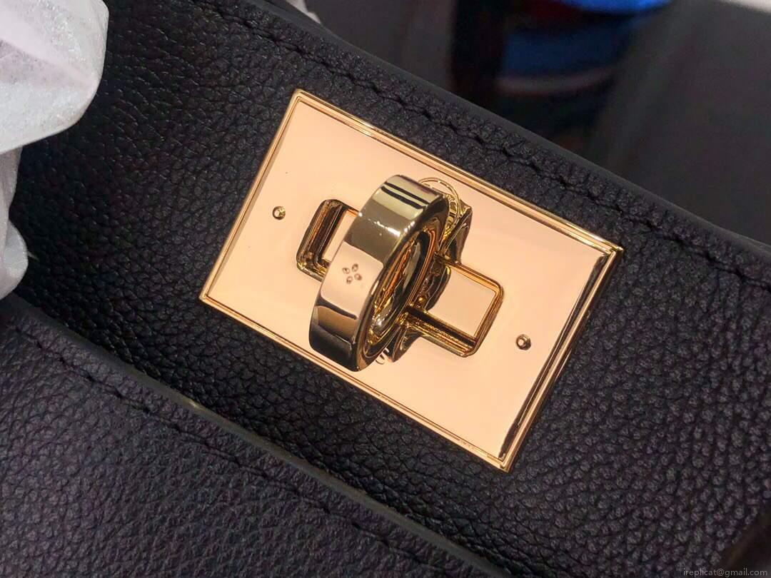 LV M57728 Louis Vuitton On My Side Tote Bag Black