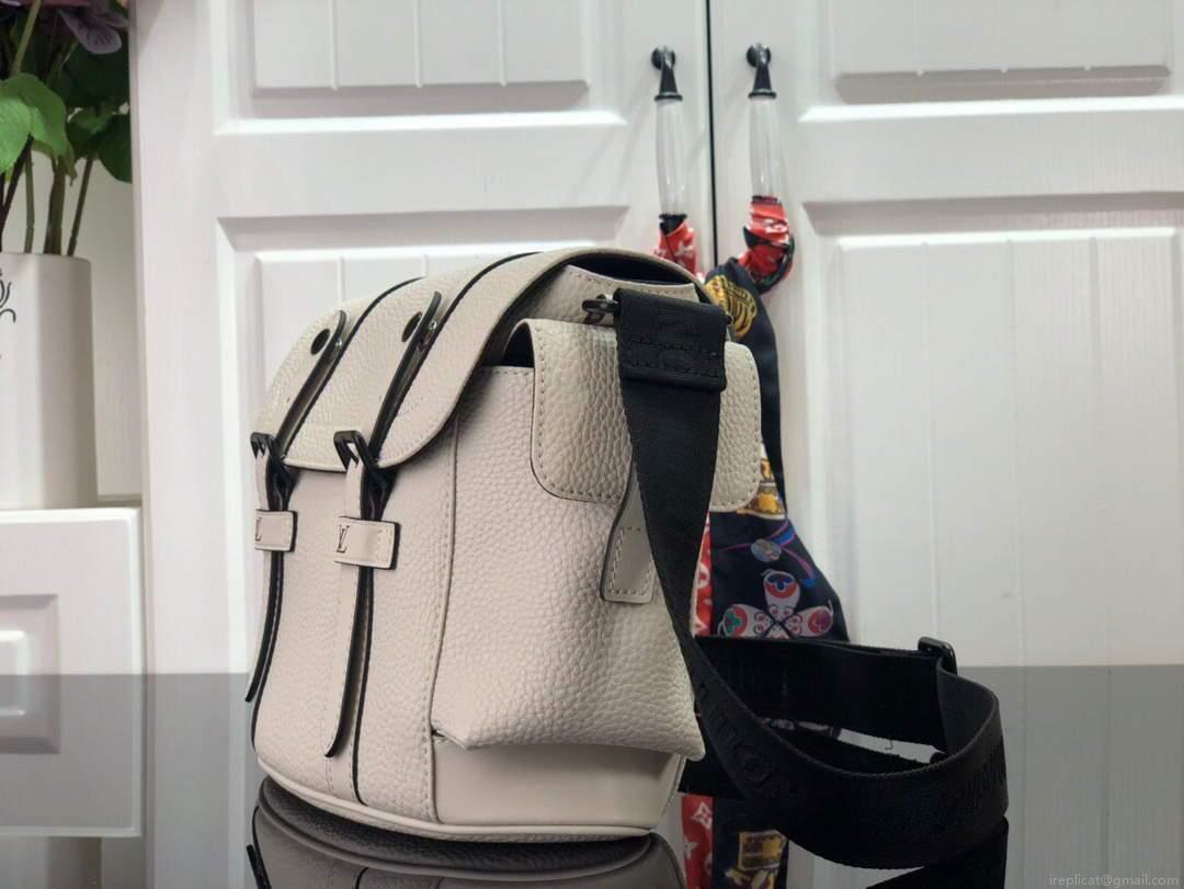 LV M58475 Louis Vuitton Christopher Messenger Bag White M58476