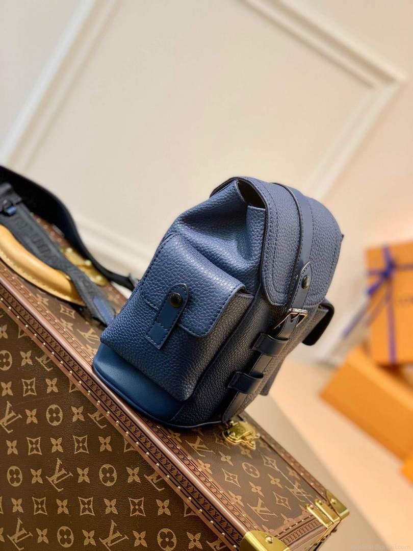 LV M58493 Louis Vuitton Christopher XS Bag Blue M58495