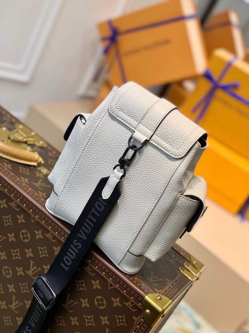 LV M58493 Louis Vuitton Christopher XS Bag White M58495