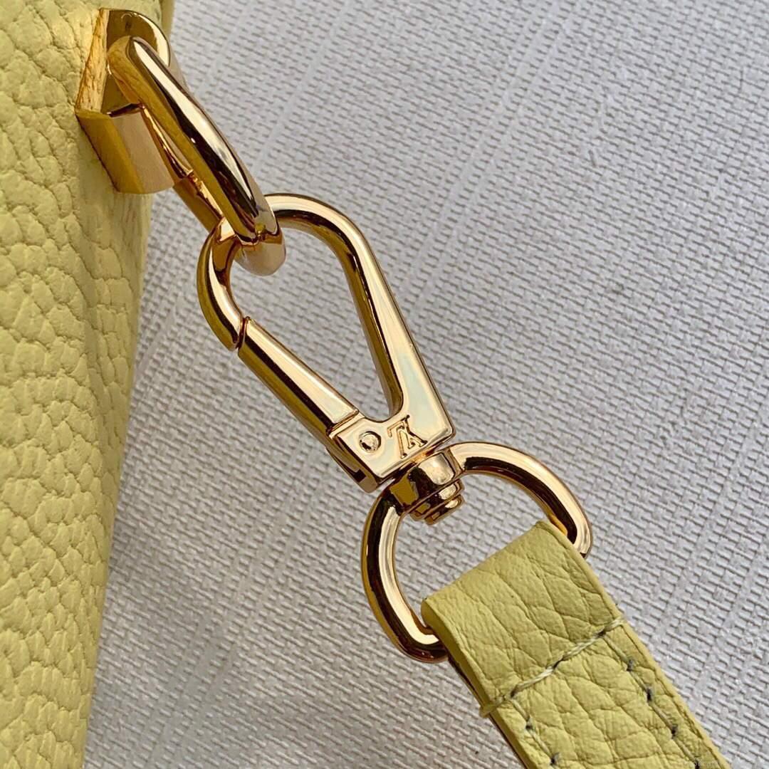LV M58571 Louis Vuitton Twist PM Leathers Handbag Ginger Yellow