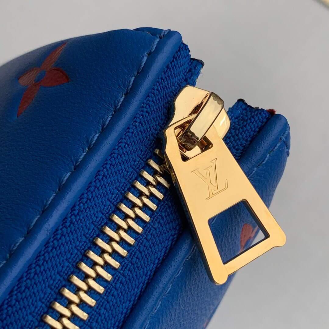 LV M58626 Louis Vuitton Coussin PM Blue/Red Lambskin Bag