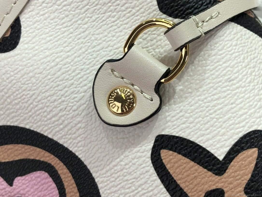LV M45819 Louis Vuitton Neverfull MM Monogram Bag M45818 Creme