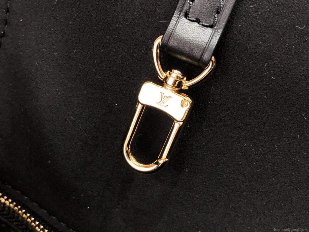 LV M45856 Louis Vuitton Neverfull MM Monogram Empreinte Leather M58525 Bag Black