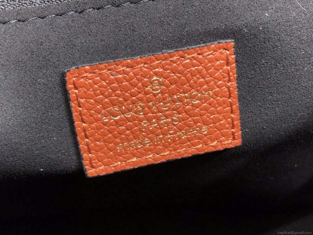 LV M45856 Louis Vuitton Neverfull MM Monogram Empreinte Leather M58525 Bag Black