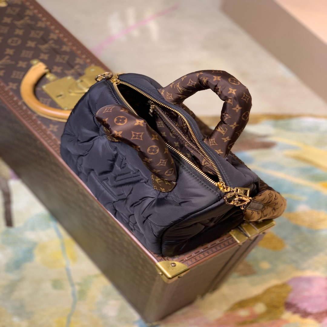 LV M59008 Louis Vuitton Speedy Bandouliere 25 Bag M59009 Black