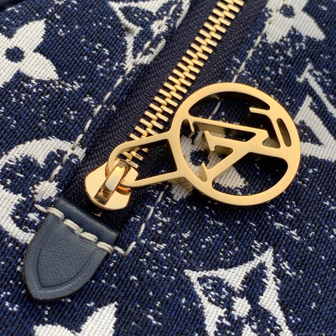 LV M81166 Louis Vuitton Loop Monogram Denim Leather Bag