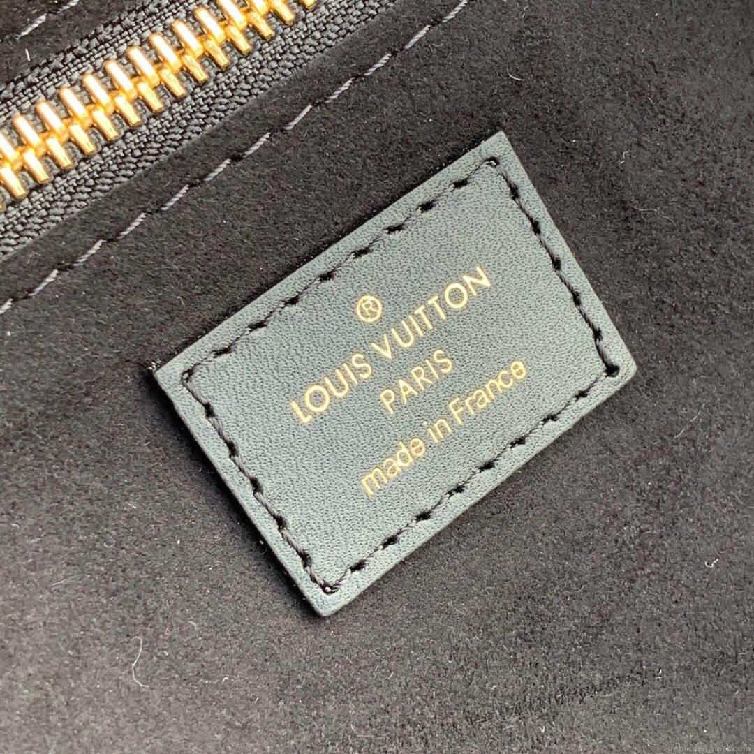 LV M46040 Louis Vuitton Neverfull MM Tote Monogram Bag M46039 Black