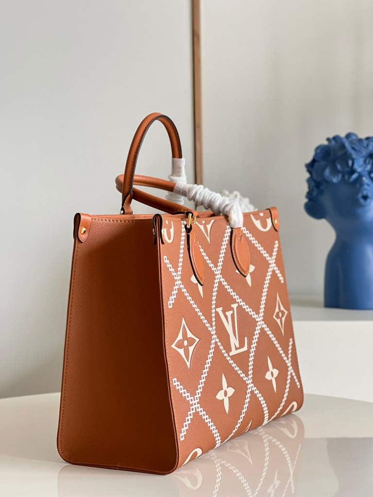 Louis Vuitton M46015 LV M46016 Onthego MM Monogram Arizona Brown