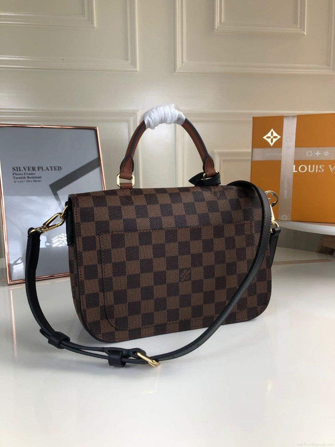 Louis Vuitton N40148 LV Trendy Crossbody Bag Damier Ebene Black