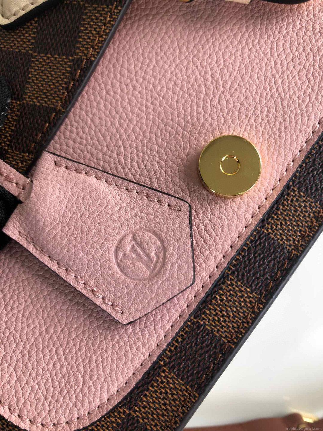 Louis Vuitton N40148 LV Trendy Crossbody Bag Damier Ebene Pink