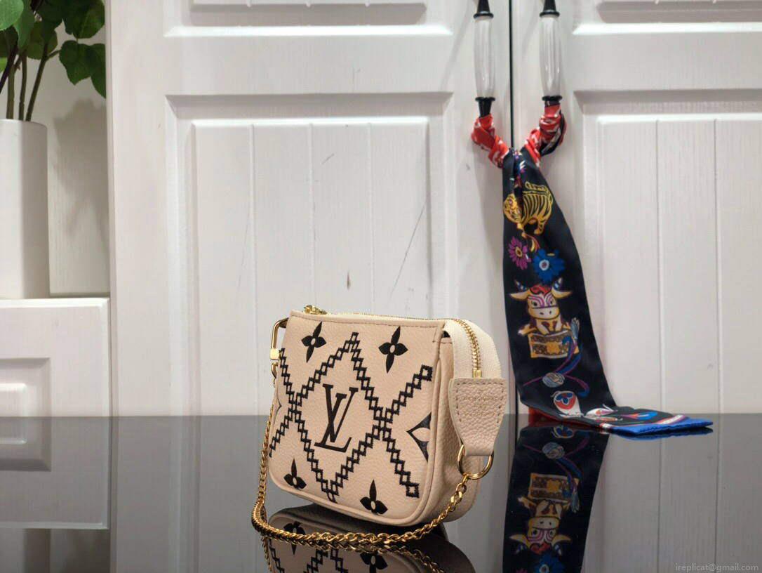 LV M81140 Louis Vuitton Mini Pochette Accessoires Bag Beige