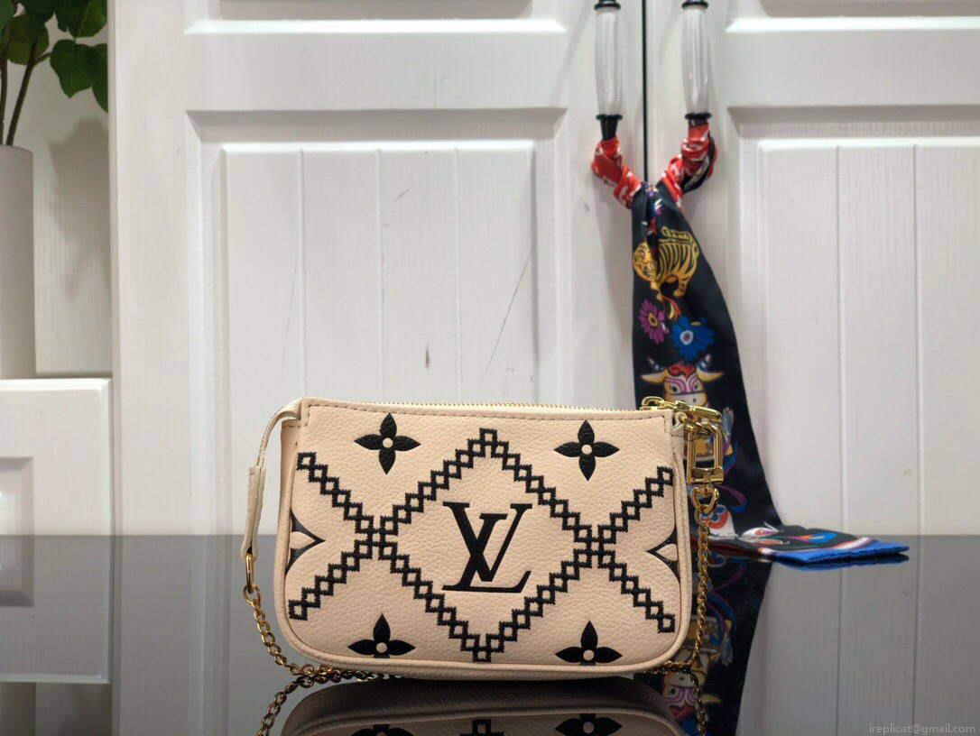 LV M81140 Louis Vuitton Mini Pochette Accessoires Bag Beige