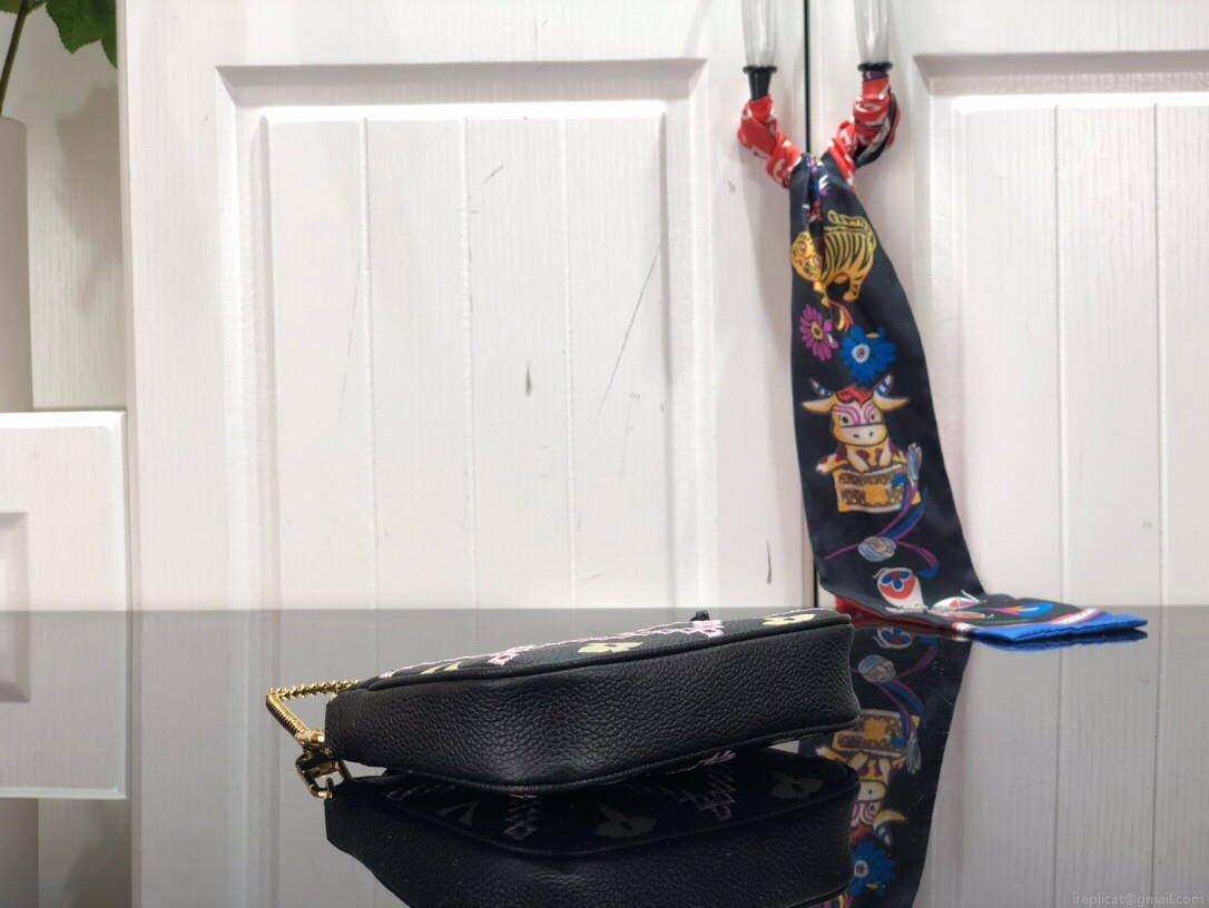 LV M81140 Louis Vuitton Mini Pochette Accessoires Bag Black