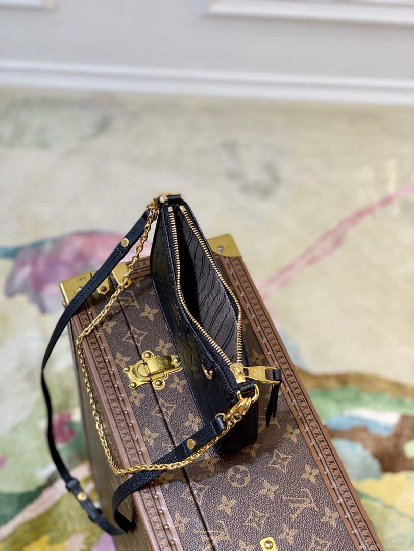 LV M80349 Louis Vuitton Easy Pouch On Strap Black M81066