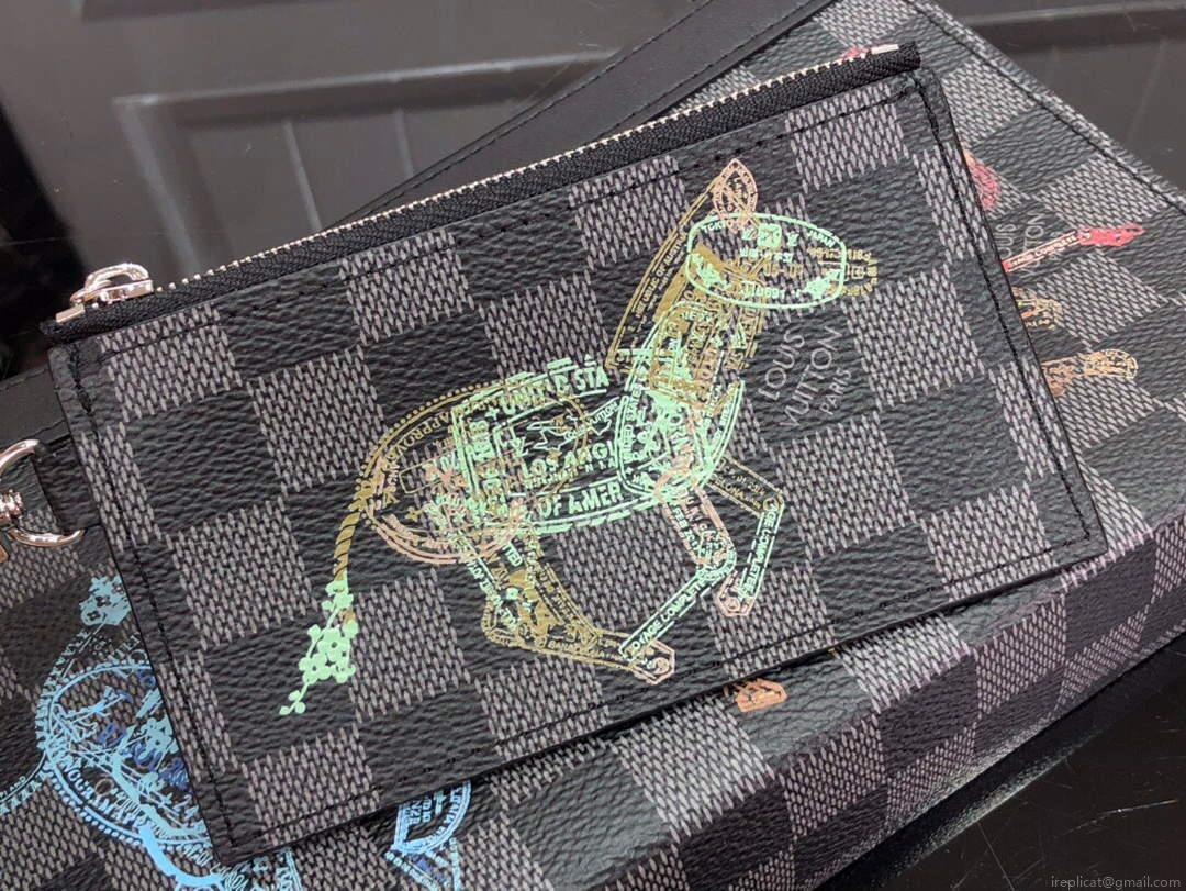 LV N64608 Louis Vuitton Gaston Wearable Wallet Black