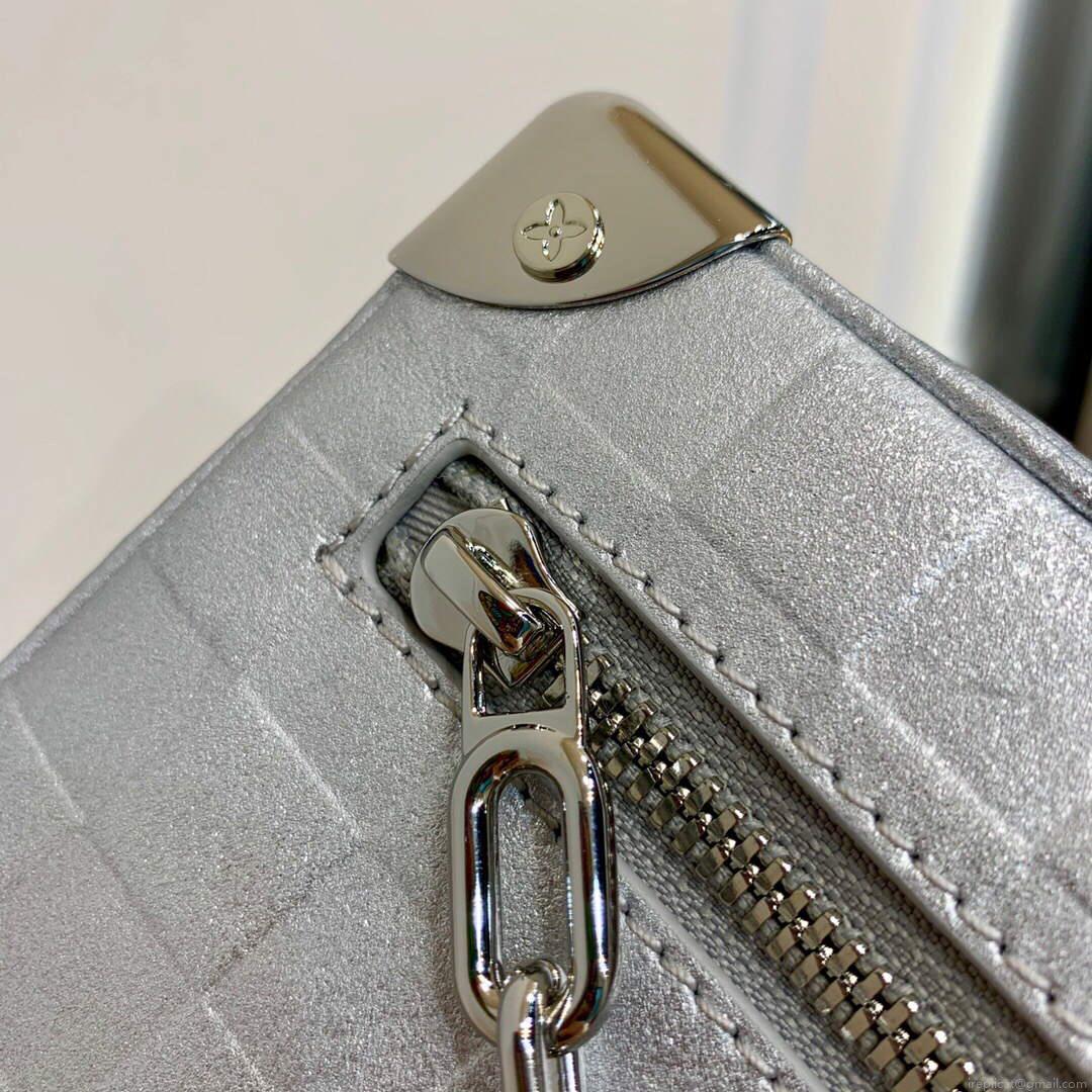LV M59726 Louis Vuitton Mini Soft Trunk Silver