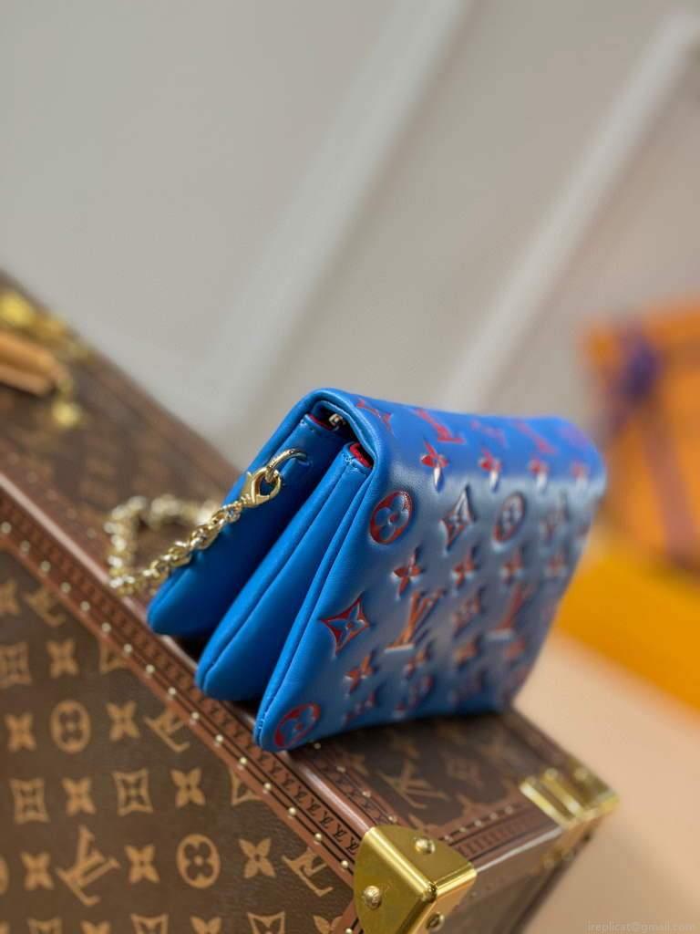 Louis Vuitton M80744 Pochette Coussin LV M80745 Blue and Red