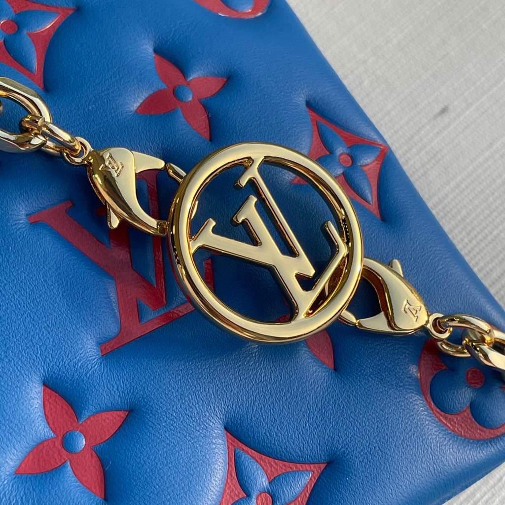 Louis Vuitton M80744 Pochette Coussin LV M80745 Blue and Red